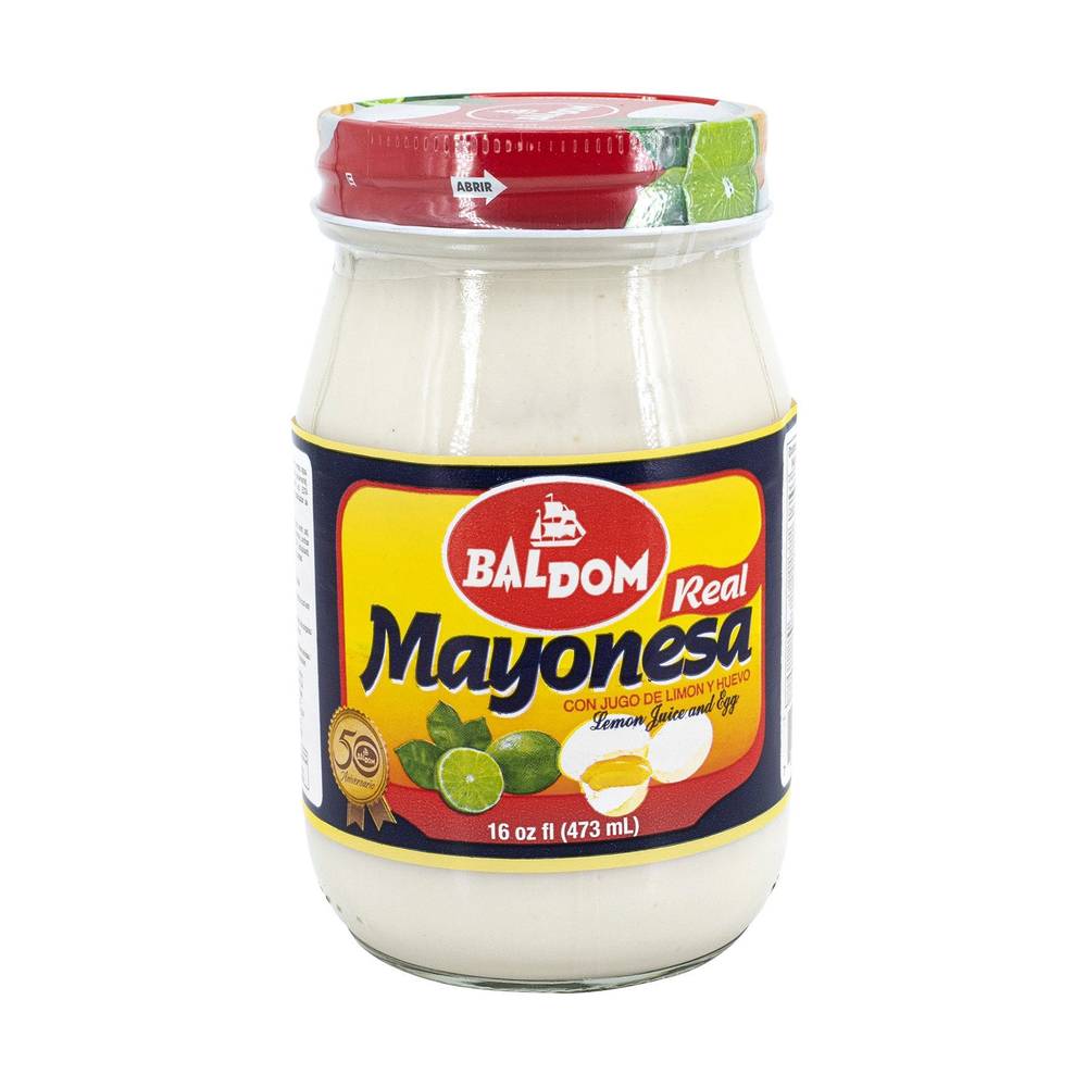 Mayonesa Baldom Con Jugo De Limon Y Huevo 16 Oz