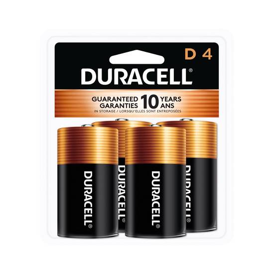 Duracell Coppertop D Alkaline Batteries, 4 ct
