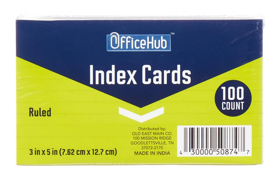 Index Cards 3x5 Officehub Index Cards 3x5 80ct