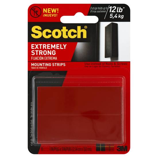 Scotch Extremely Strong Mounting Strips (8 ct)