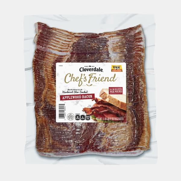 Cloverdale Chefs Friend Applewood Bacon (5 lbs)