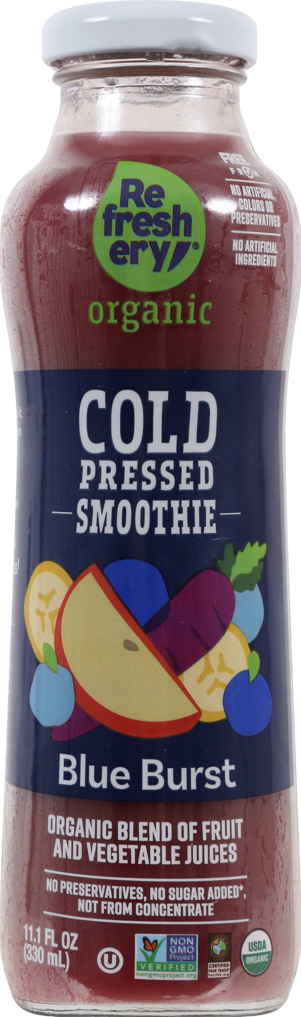 Refreshery! Blue Burst Cold-Pressed Smoothie - 11.1 fl oz