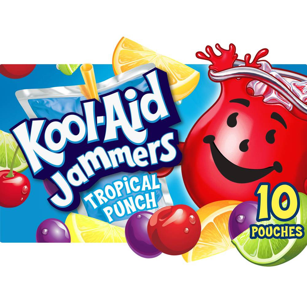 Kool-Aid Jammers Tropical Punch Flavored Drink (10 ct, 6 fl oz)