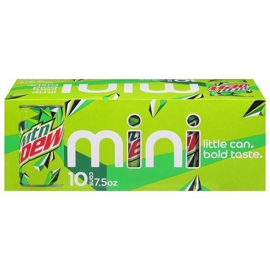 Mtn Dew Mini Soda (10 ct, 7.5 fl oz)