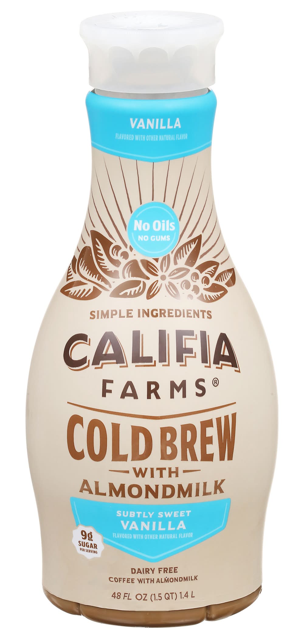 Califia Farms Cold Brew Coffee With Almond Milk, Vanilla (48 fl oz)