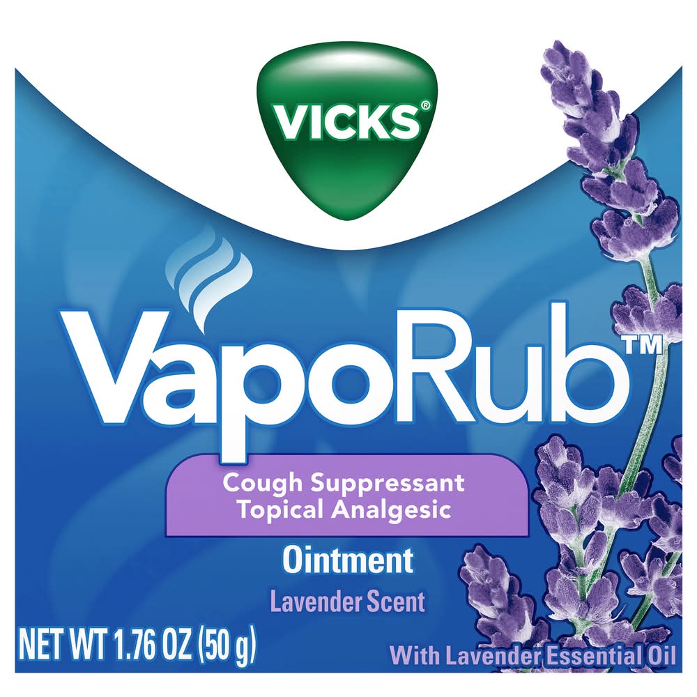 Vicks Vaporub Ointment Cough Suppressant, Lavender (1.76 oz)