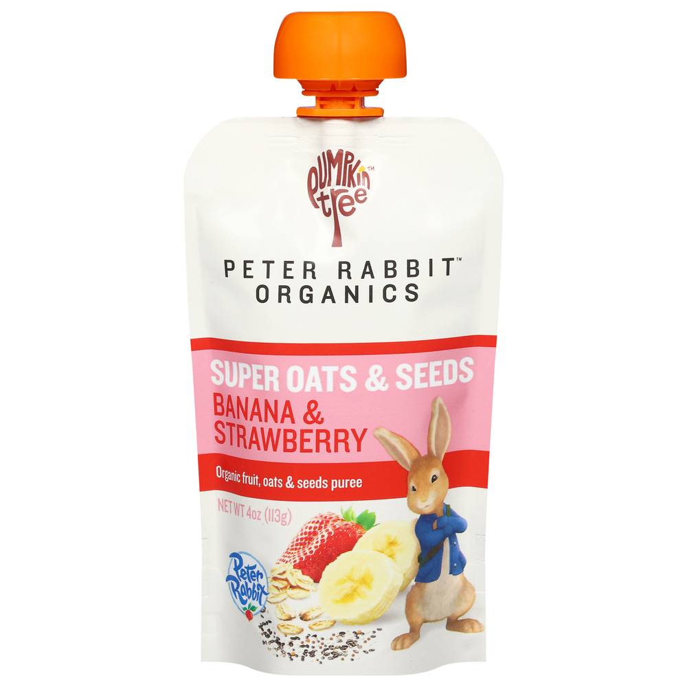 Peter Rabbit Super Oats & Seeds Banana Strawberry Purée (4 oz)