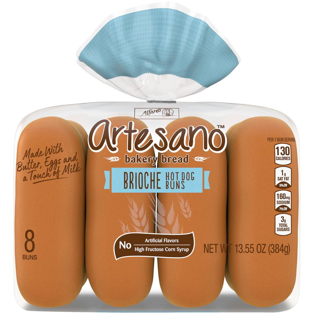 Artesano Bakery Bread Brioche Hot Dog Buns (13.6 oz)