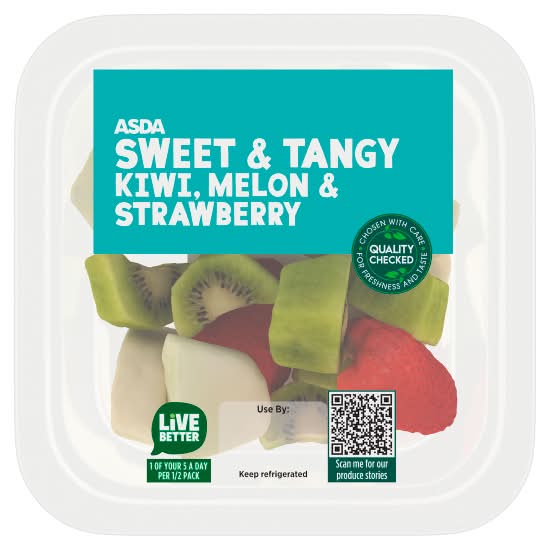 ASDA Sweet & Tangy Kiwi, Melon & Strawberry (220g)
