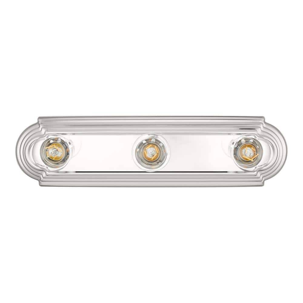 Hampton Bay 18 In. 3-Light Chrome Finish Vanity Light