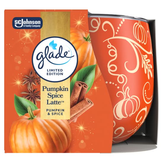 Glade Pumpkin Spice Latte, Decorative Festive Candle (20ml)