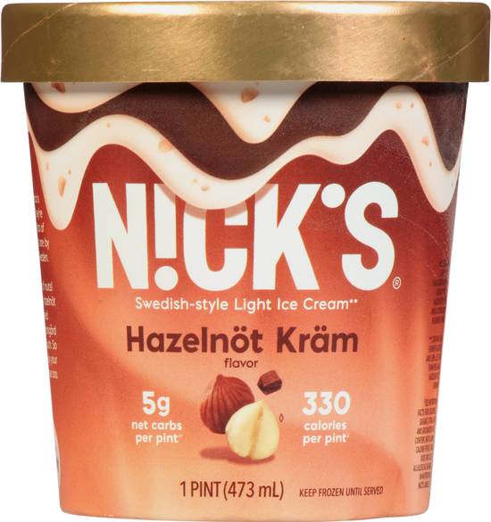 Nick's Hazelnut Kram Light Ice Cream (1 pint)