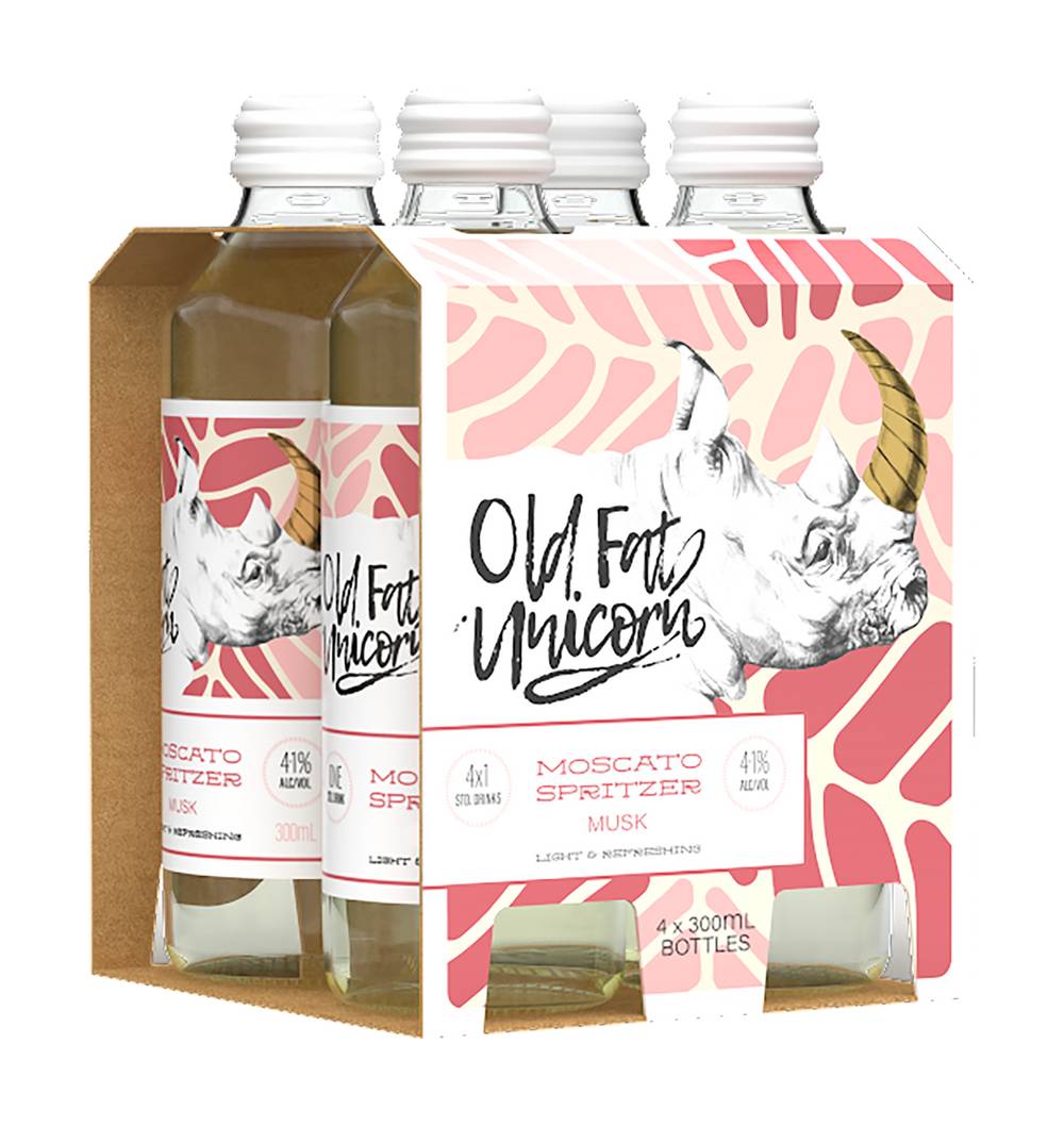 Old Fat Unicorn Musk Moscato Spritzer Bottles 4X300Ml