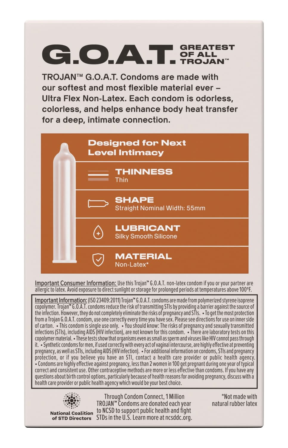 blowjob male sex toy Trojan G.o.a.t. Latex-Free Lubricated Condoms Delivery Near Me | Order  Online