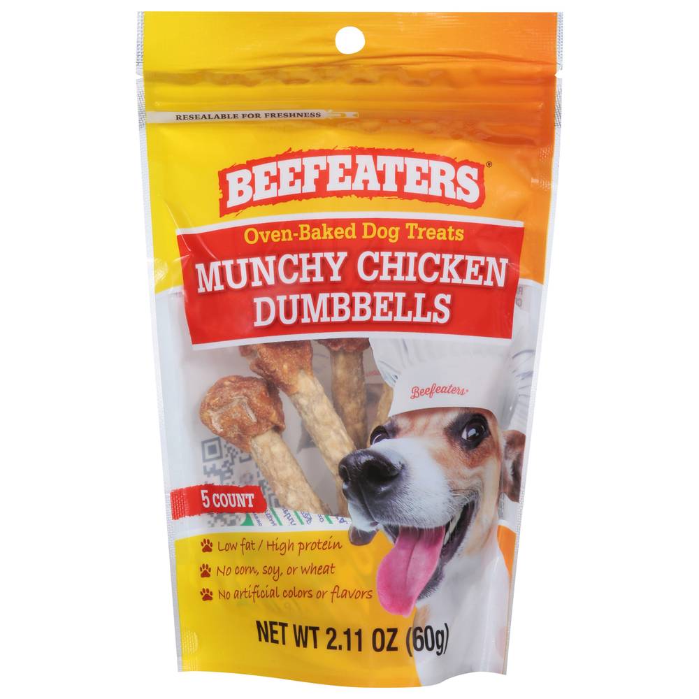 Beefeaters Oven-Baked Munchy Dumbbells Dog Treats, Chicken (2.11 oz)