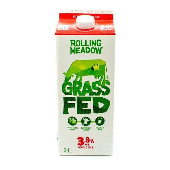 Rolling Meadow Grass Fed Whole Milk 3.8% (2 L)