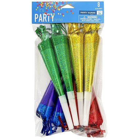 It's Party Time Party Horns (8 ct)