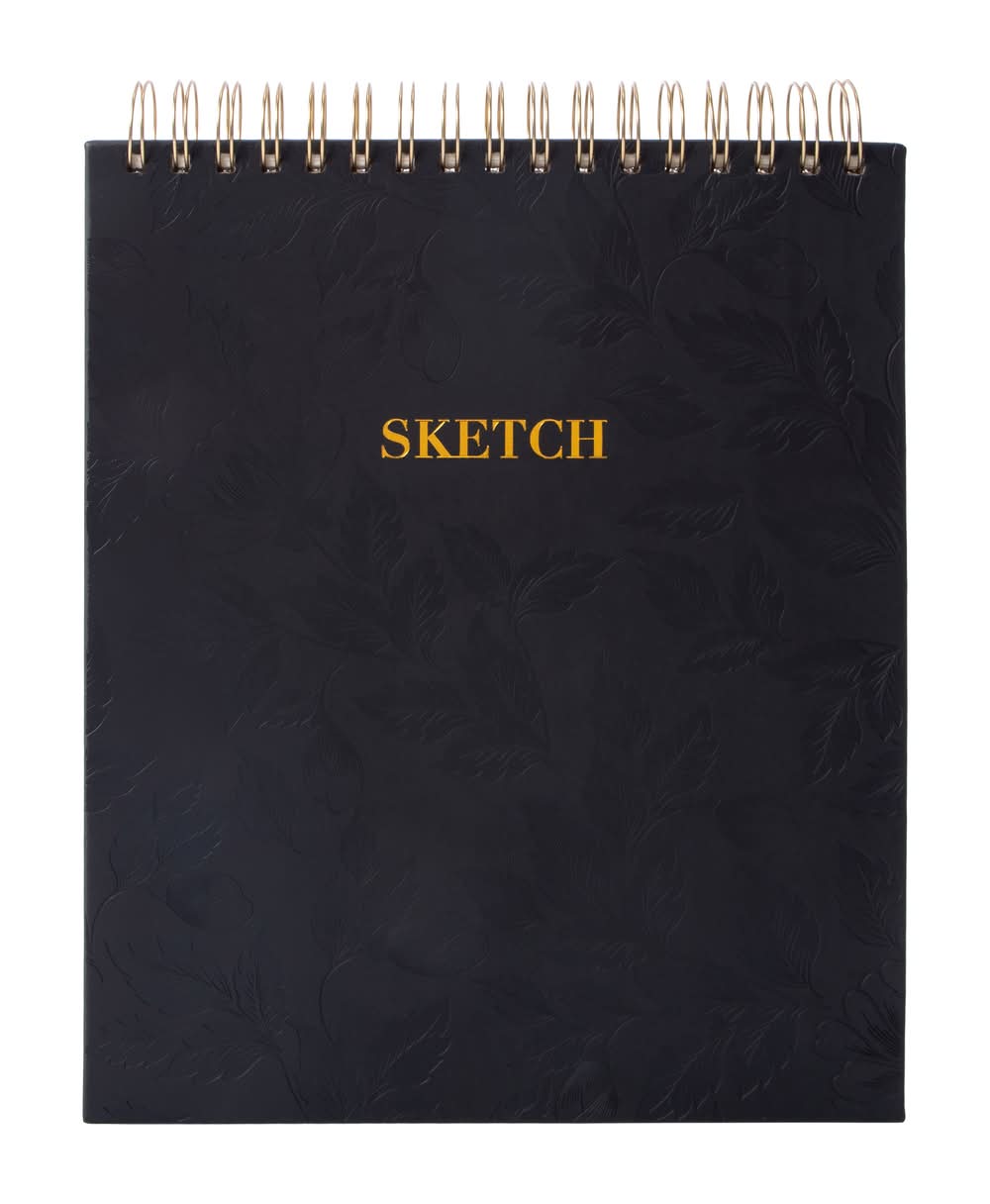 Top-Spiral Sketch Book 9in x 11in Black