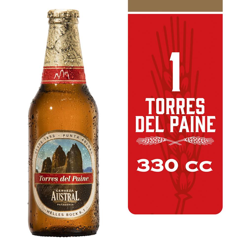 Austral cerveza helles bock torres del paine (botella 330 ml)