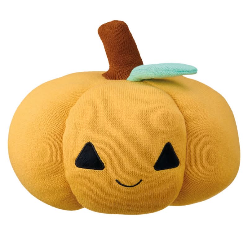 Little Town Orange Pumpkin Halloween Knit Plush