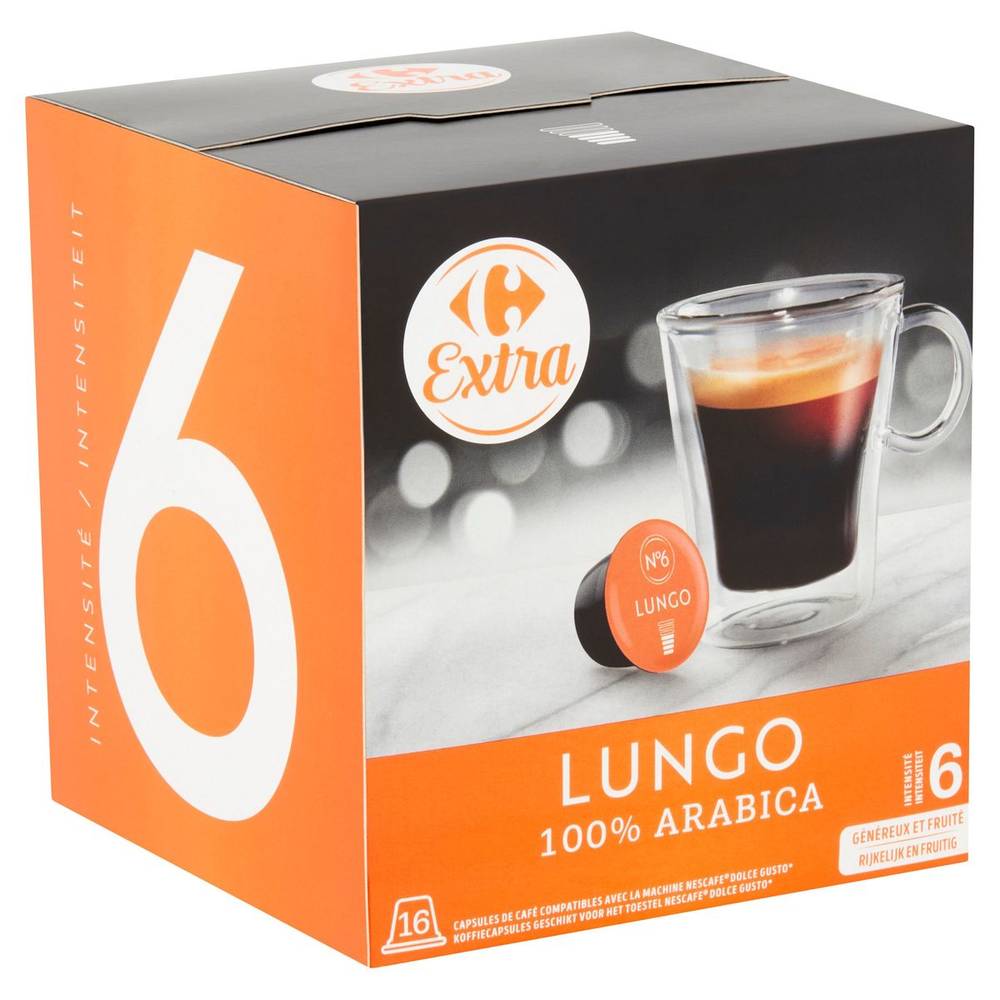 Carrefour Extra Lungo 16 x 7 g