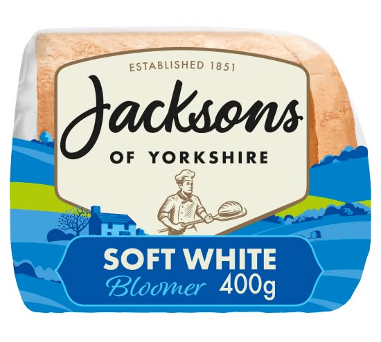 Jacksons of Yorkshire Soft White Bloomer Bread (400g)