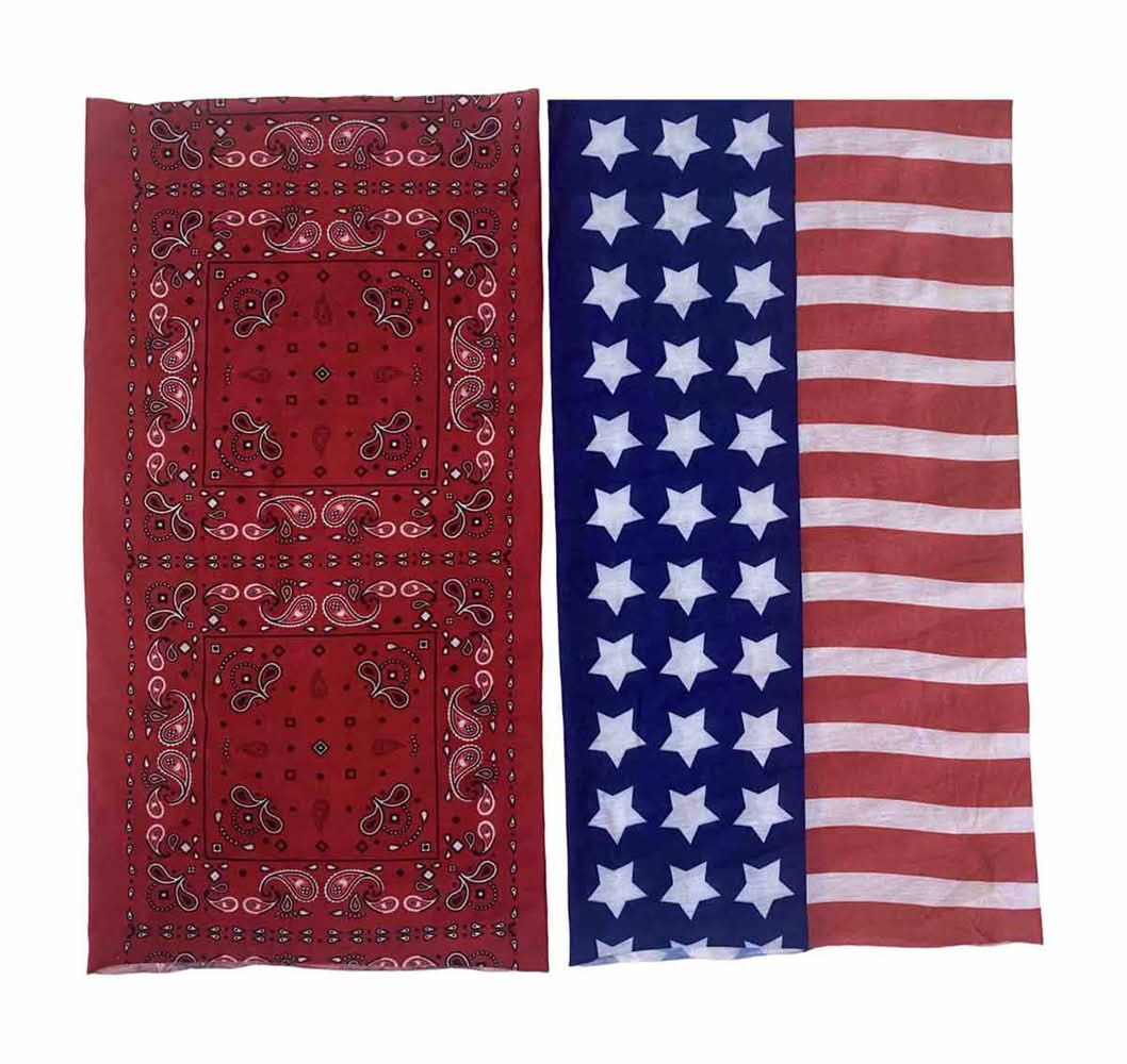 Mission Ridge Bandana With Gaiter Americana Print 2 Ct - Assorted