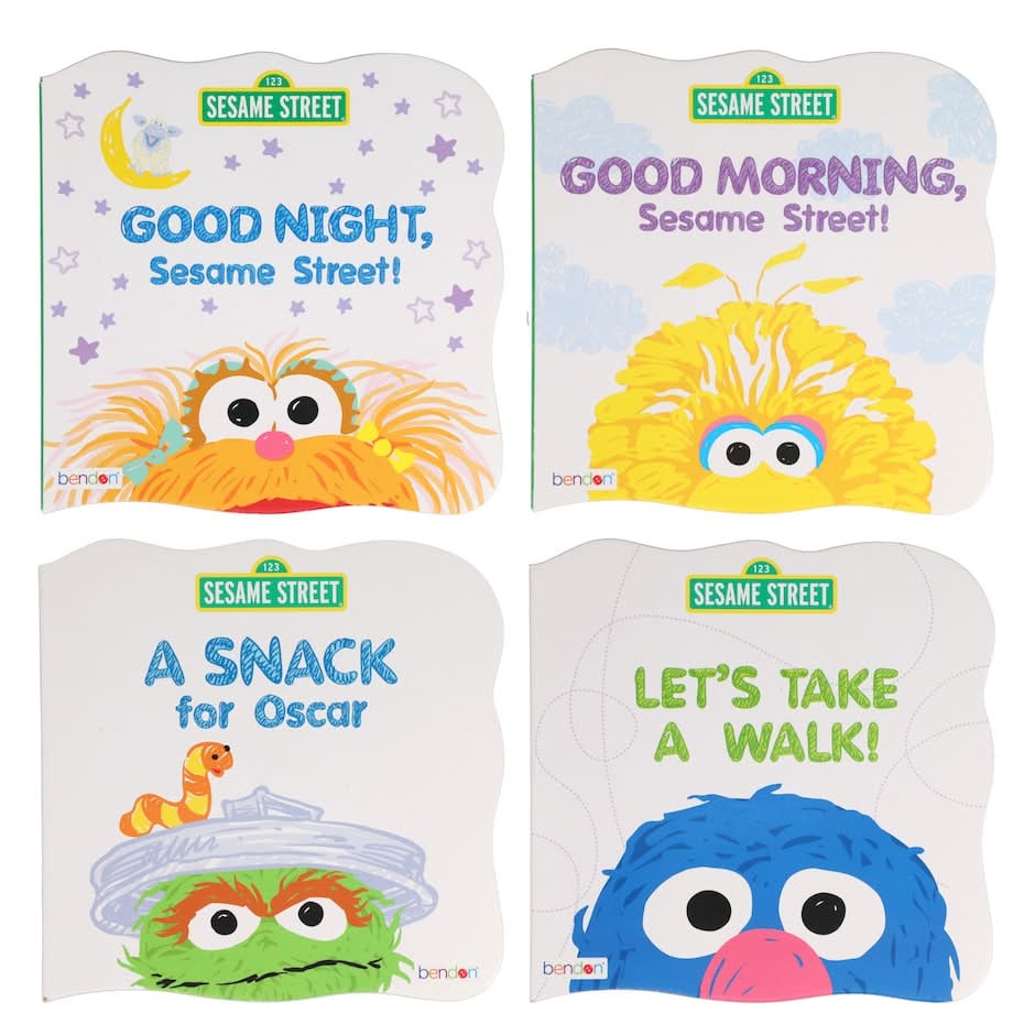 Bendon Sesame Street Shaped Board Books, 7x7 in