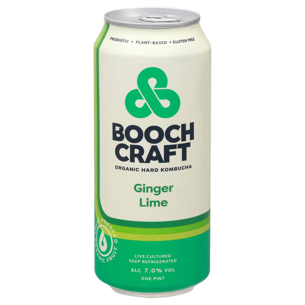 Boochcraft Organic Ginger Lime Hard Kombucha (473 ml)