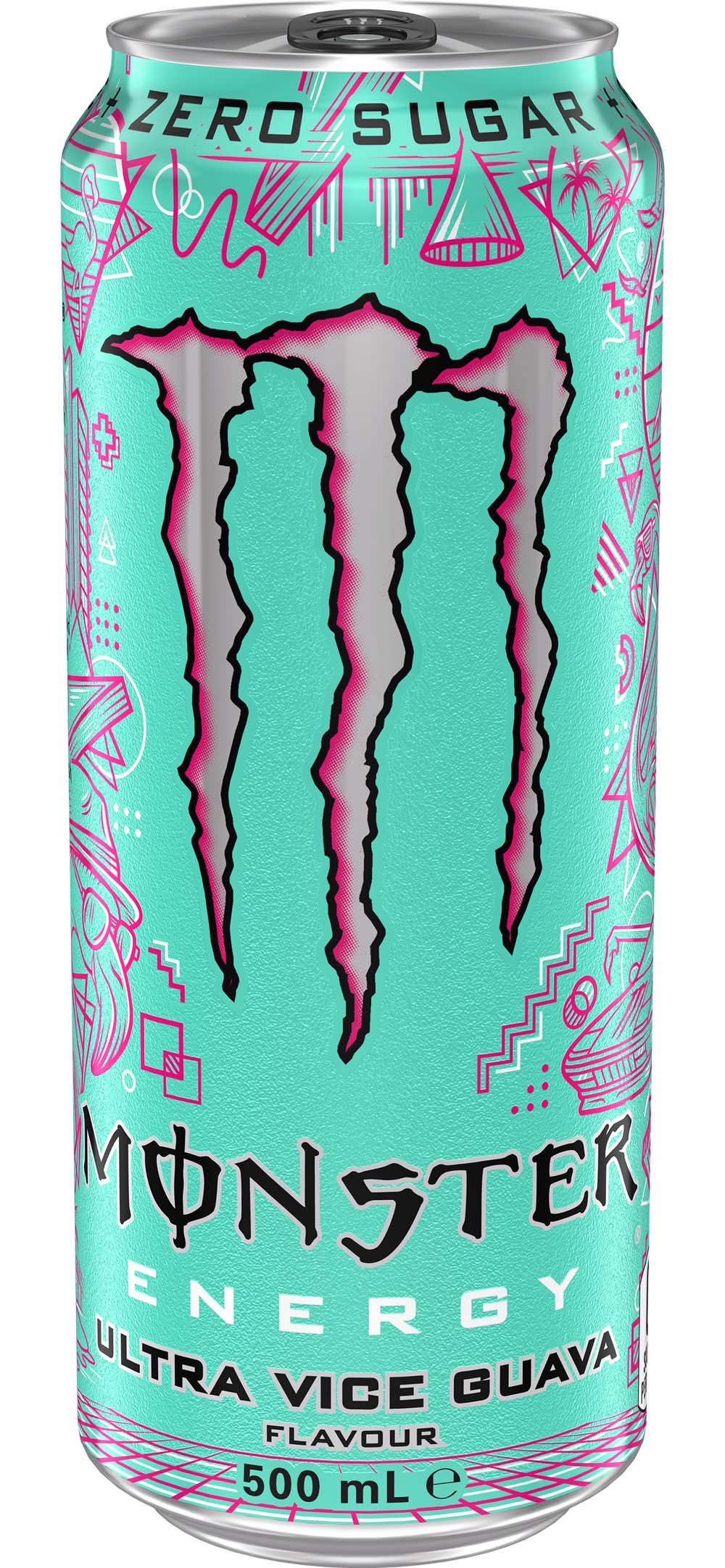 Monster Energy Zero Sugar Energy Drink, Ultra Vice Guava (500mL)