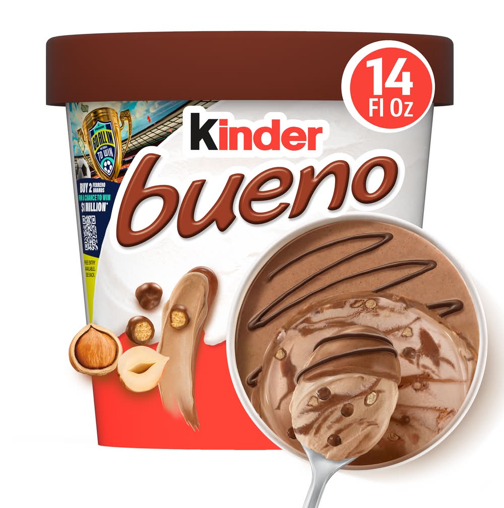 Kinder Bueno Frozen Dairy Dessert, Hazelnut (4 x 3.04 fl oz)