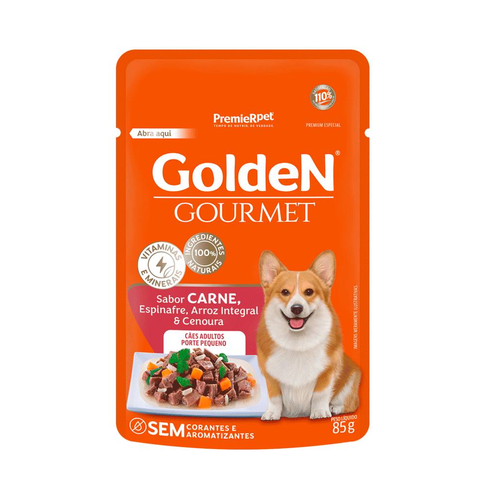 PremieRpet · Sachê sabor carne, espinafre e arroz integral para cães pequenos golden gourmet (85 g)