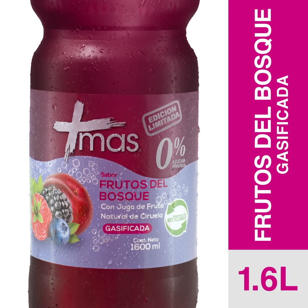 MAS · Agua gasificada saborizada - Frutos Del Bosque (1,6 L)