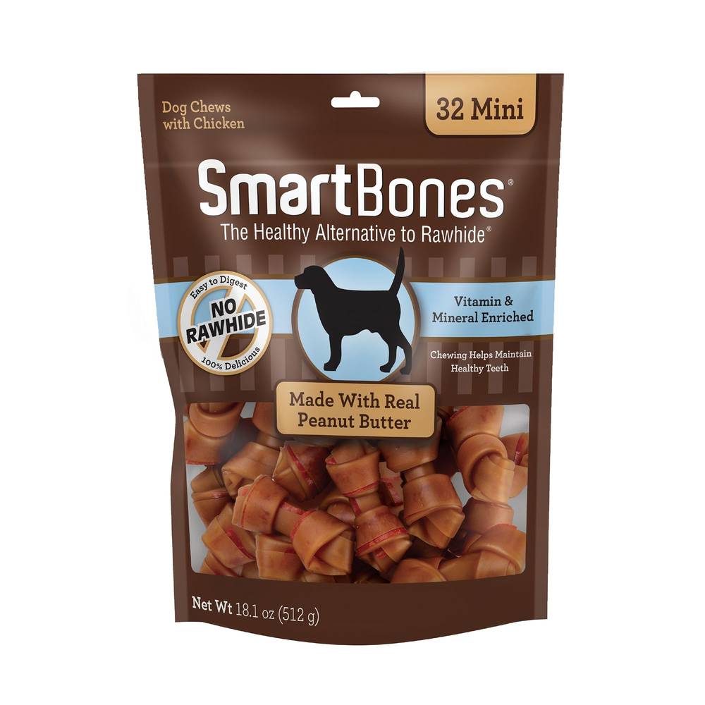 Smartbones Mini Chews Dog Treat (peanut butter)