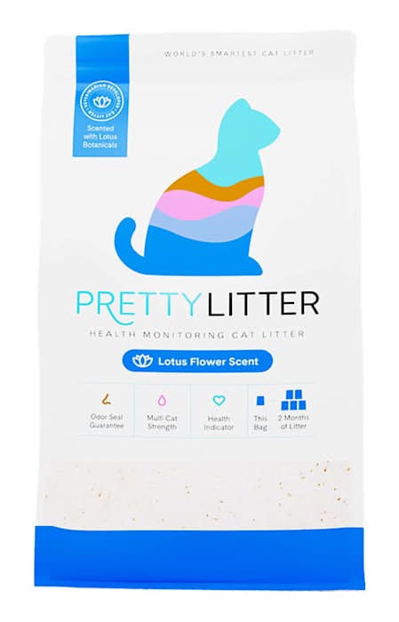 PrettyLitter Health Monitoring Lotus Flower Scent Cat Litter, 8 lbs.