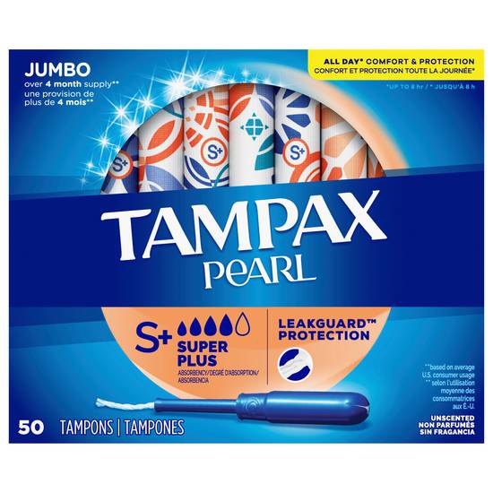 Tampax Pearl Super Plus Absorbency Tampons