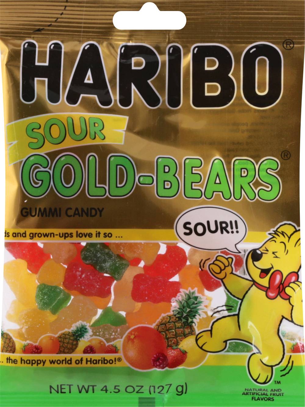 Haribo Gold Bears Sour Gummi Candy (4.5 oz)