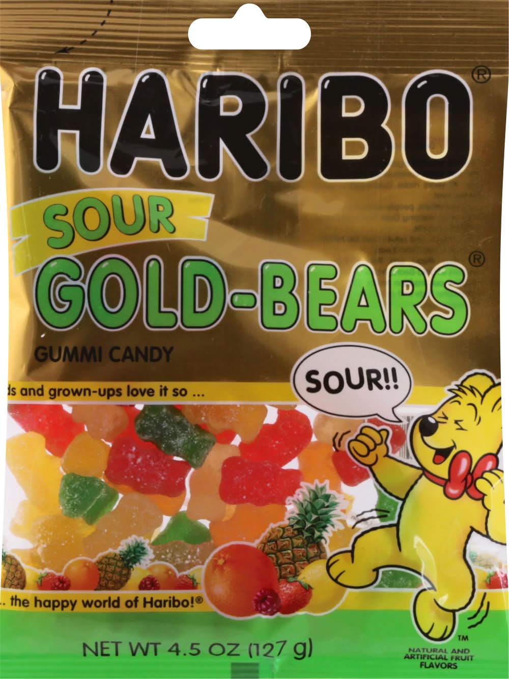 Haribo Gold-Bears Gummi Candy, Sour (4.5 oz)