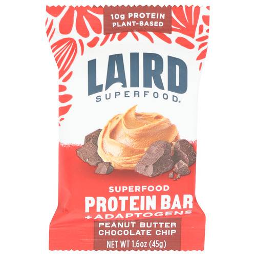 Laird Superfood Peanut Butter Chocolate Chip Plant-Based Protein Bar