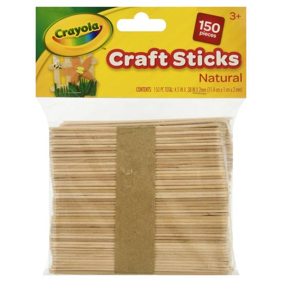 Crayola Natural Craft Sticks (150 ct)