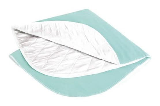 Allman Reusable Underpad Full Length Bed, White - Skyblue