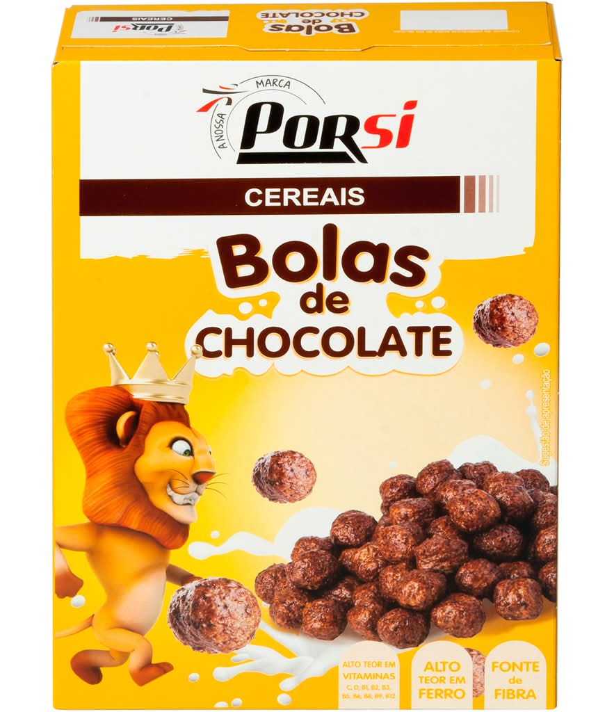 Porsi - Cereais bolas de chocolate, embalagem de 375g