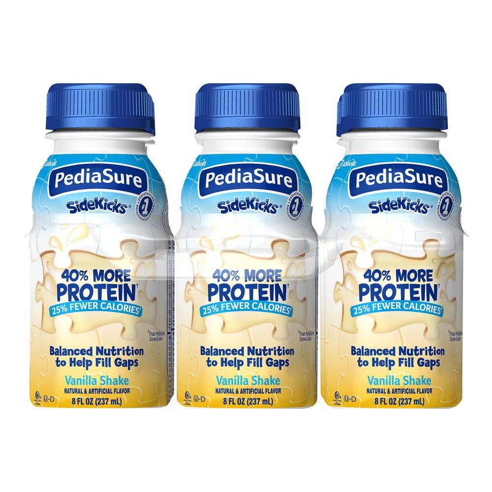 PediaSure Sidekicks High Protein Vanilla Nutritional Shake (6 x 8 oz)