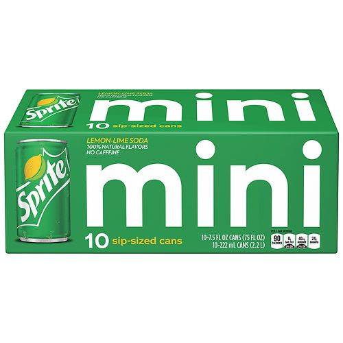 Sprite Mini Cans - 7.5 oz x 10 pack