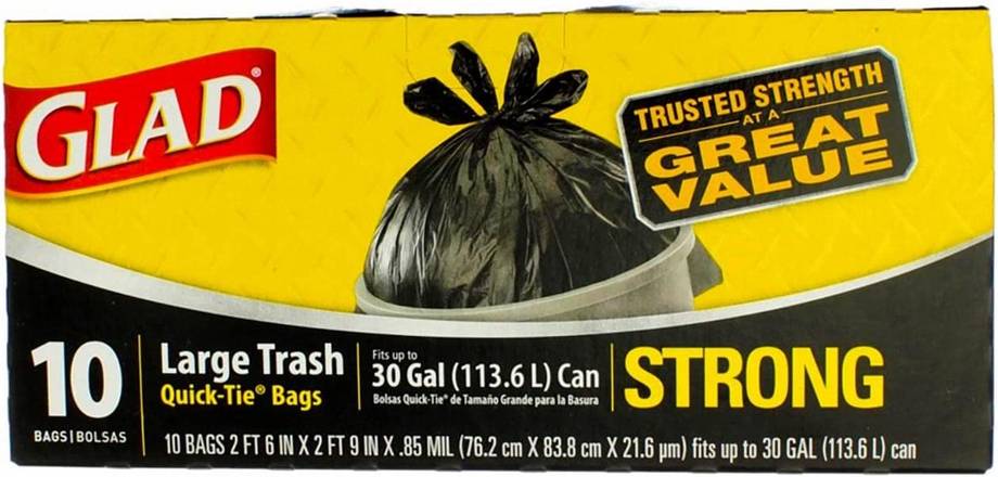 Glad Strong Quick Tie Large Trash Bags