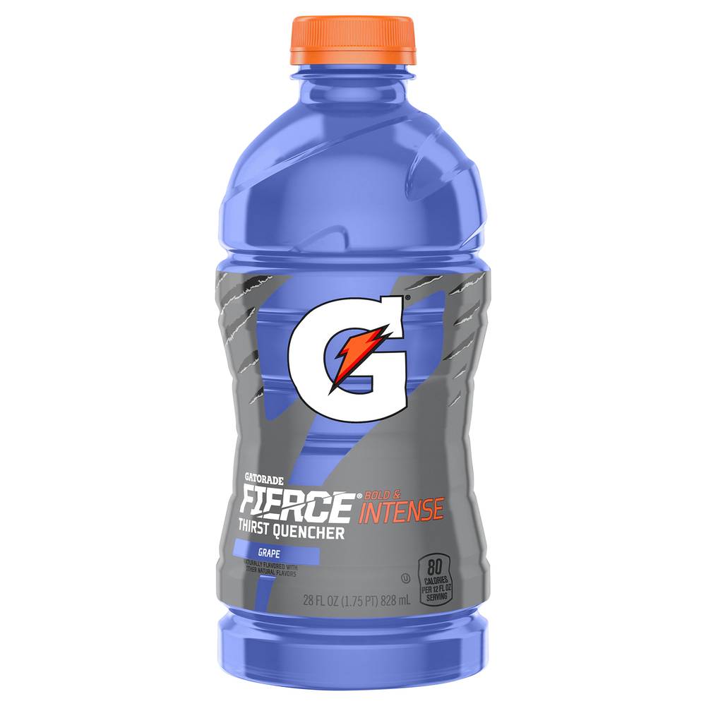 Gatorade Fierce Bold & Intense Thirst Quencher Sports Drink, Grape (28 fl oz)