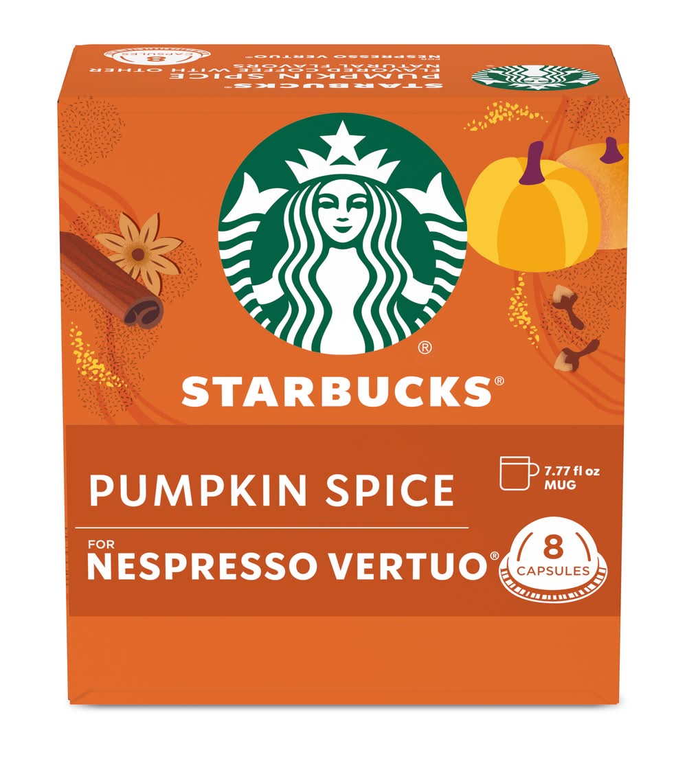Starbucks Nespresso Vertuo Coffee Pods, Pumpkin Spice (3.52 oz, 8 ct)