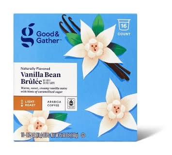 Good & Gather Light Roast Coffee, Vanilla Bean Brulee (5.6 oz, 16 ct)
