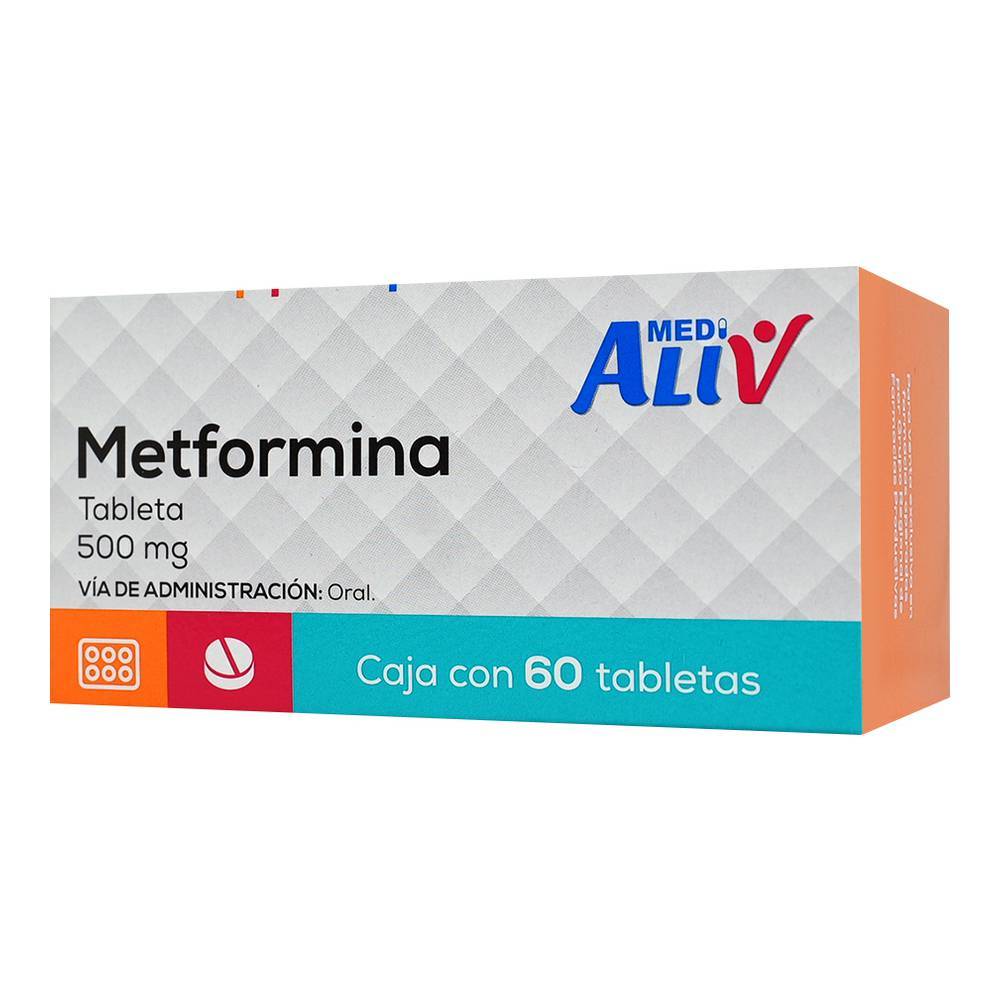 Medialiv metformina tabletas 500 mg (60 piezas)