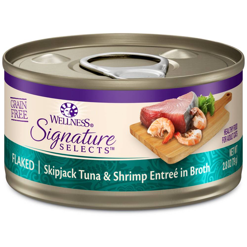 Wellness® Signature Selects Cat Food - Natural, Grain Free (Flavor: Tuna & Shrimp, Size: 2.8 Oz)